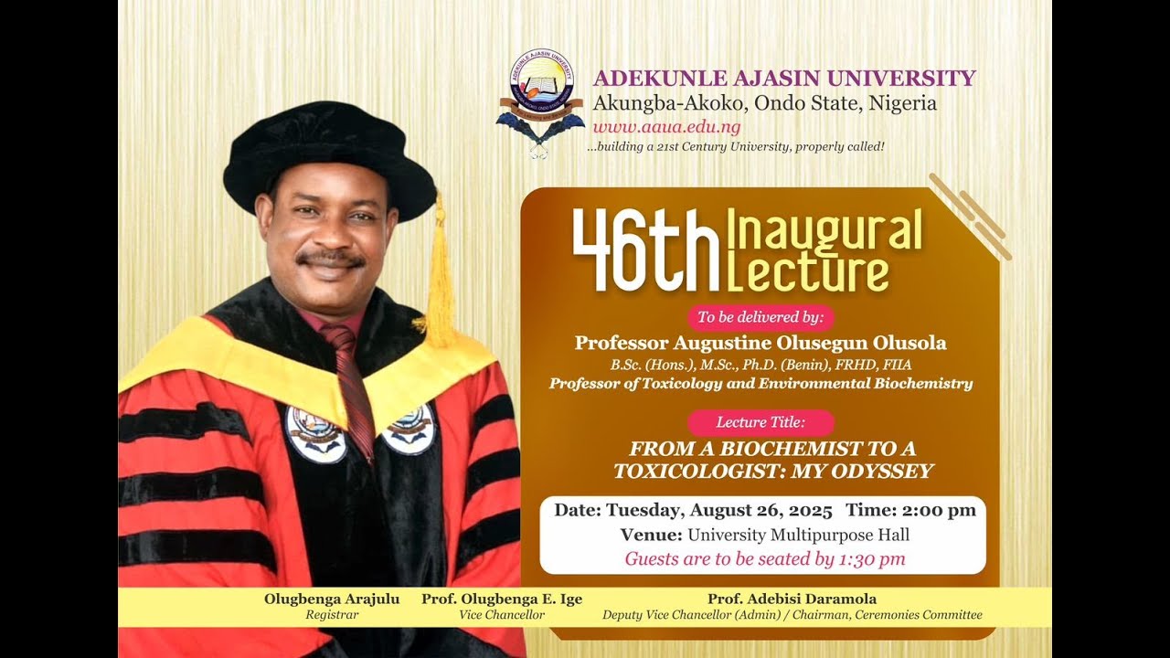 AAUA 46TH INAUGURAL LECTURE By: Augustine Olusegun Olusola