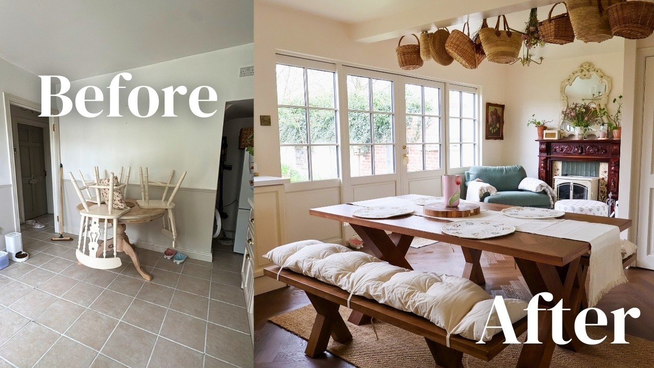 Upgrading My Kitchen Table So More People Can Sit | Cottage Kitchen Update