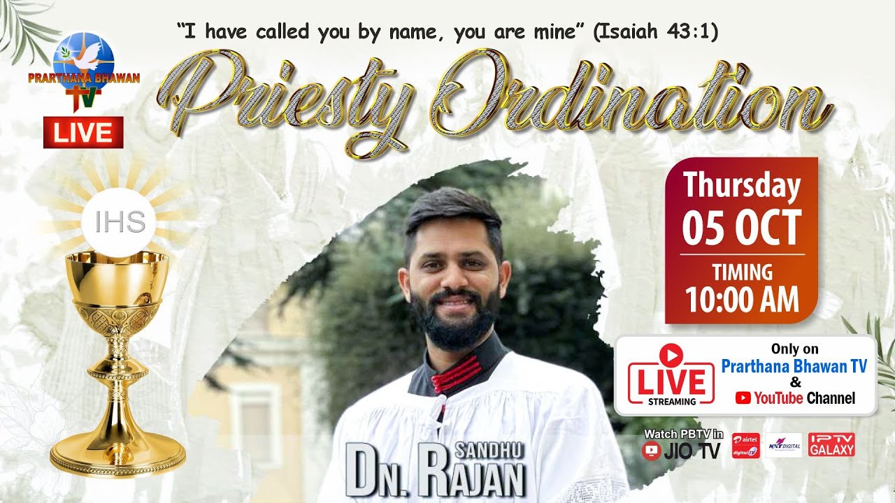🔴LIVE || Priestly Ordination || Dn. Rajan  Sandhu || St. Theresa's Catholic Church, Dhariwal || PBTV