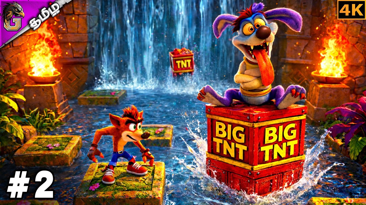 BIG TNT Trap 💣 Crash vs Ripper Roo 🔥 | Part 2 | Galatta Gameplay
