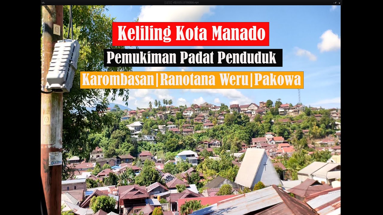 Keliling Kota Manado, Boulevard Manado menuju Pasar Karombasan, Pemukiman Padat Ranotana Weru