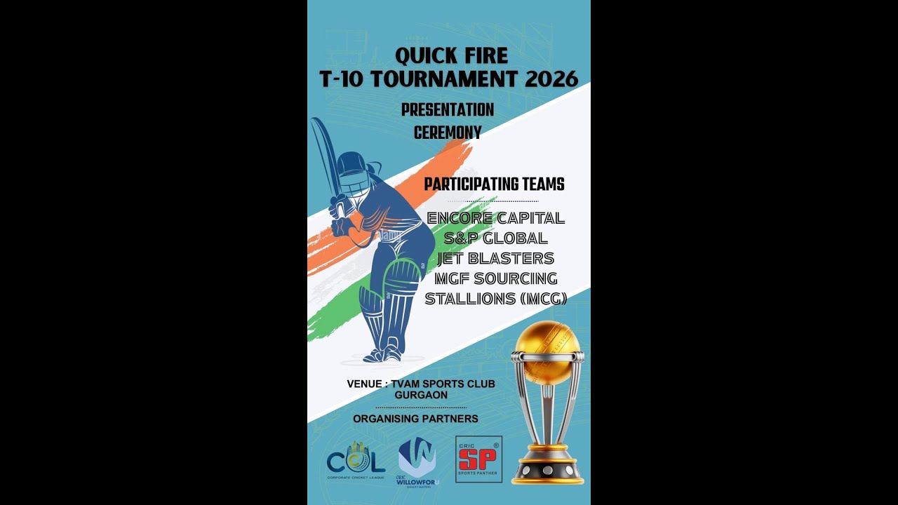 QUICK FIRE  T10 CRICKET TOURNAMENT | STALLIONS ( MCC) VS JET BLASTERS | ORG BY - CCL