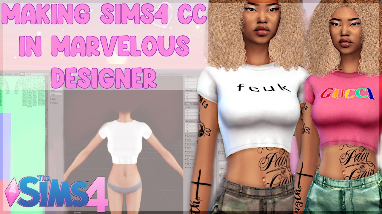Making Sims 4 CC in Marvelous Designer !!!