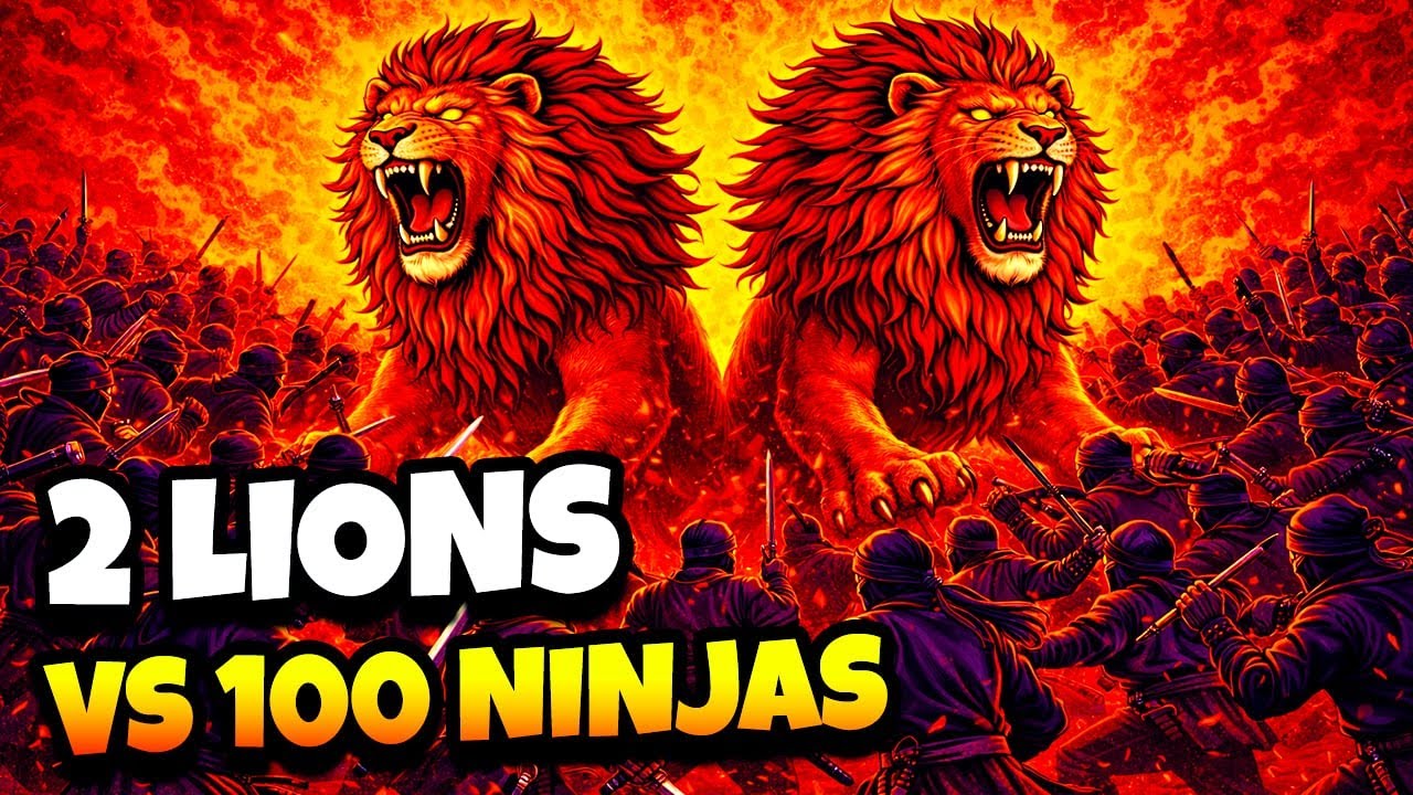 Can 100 Ninjas Beat 2 Lions?