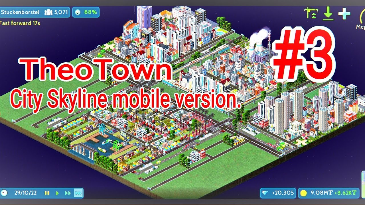 City Skyline mobile version. TheoTown #3 