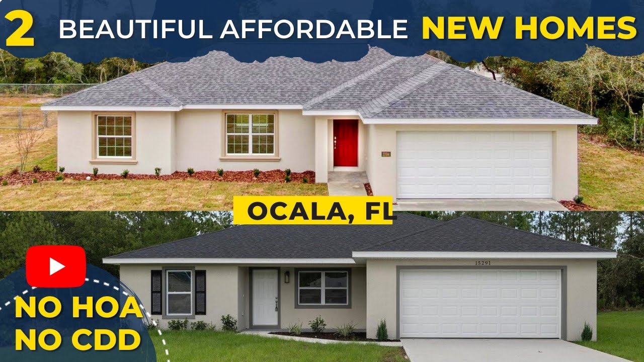 2 Beautiful Affordable New Homes in Ocala!!! 😱🤯NO HOA - NO CDD