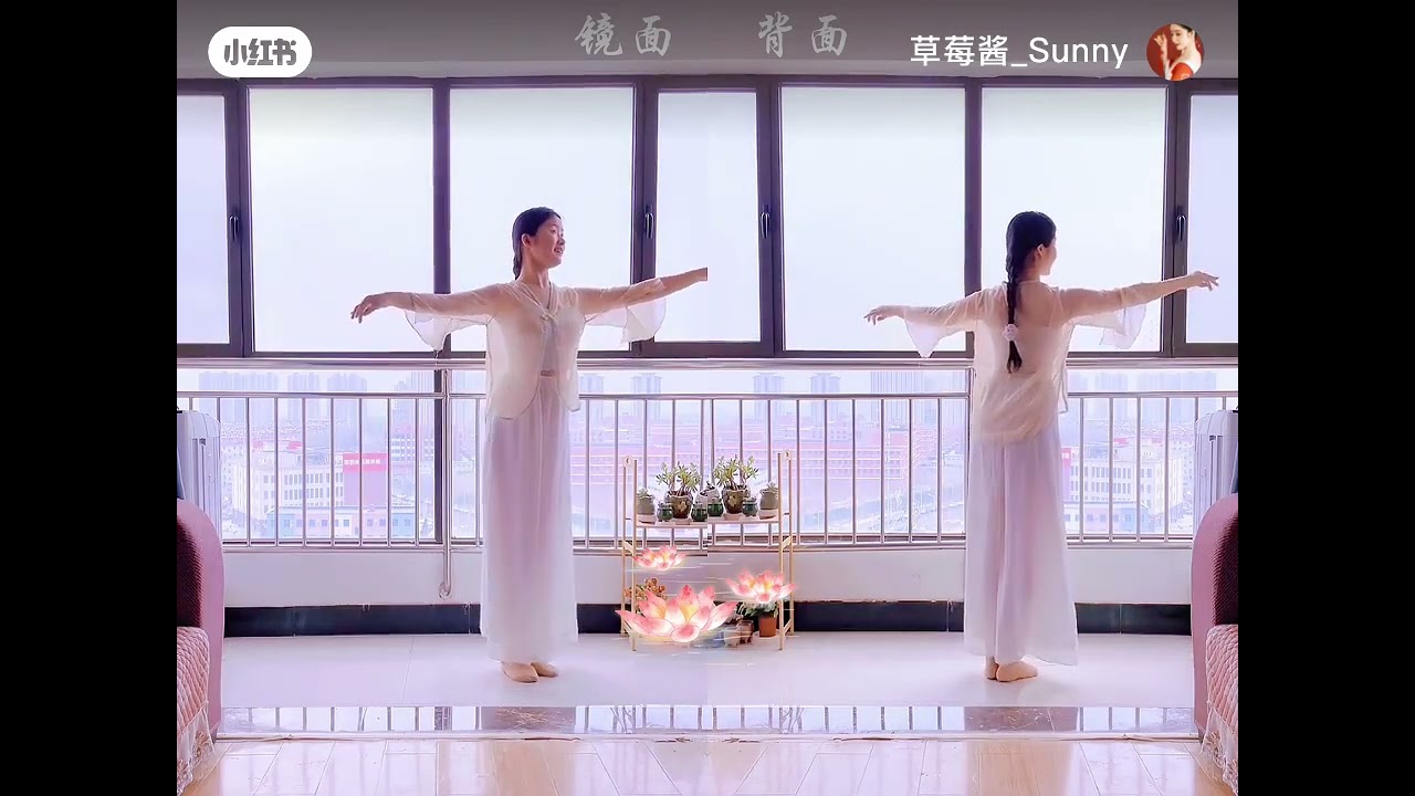 【鏡面+背面】古風健身舞 《青花瓷》草莓醬 Sunny