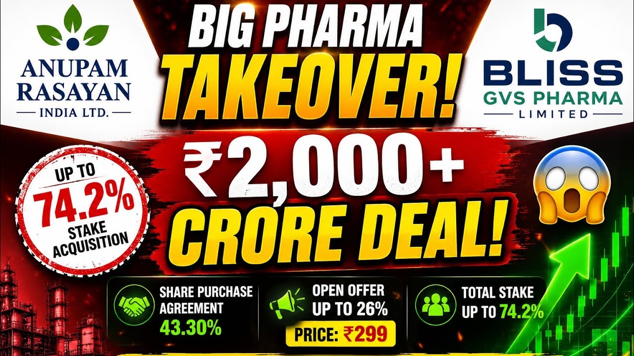 Anupam Rasayan&rsquo;s ₹2000 Crore Mega Deal 🔥 Bliss GVS Pharma Acquisition Explained
