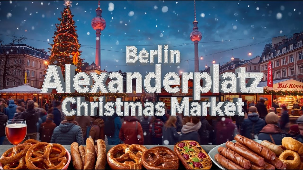 Berlin Alexanderplatz Christmas Market 4K ❄️ Snowy Winter Walking Tour
