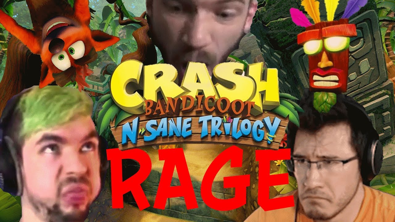 RAGE COMPILATION (PewDiePie, Jacksepticeye, Markiplier)  | Crash Bandicoot N. Sane Trilogy
