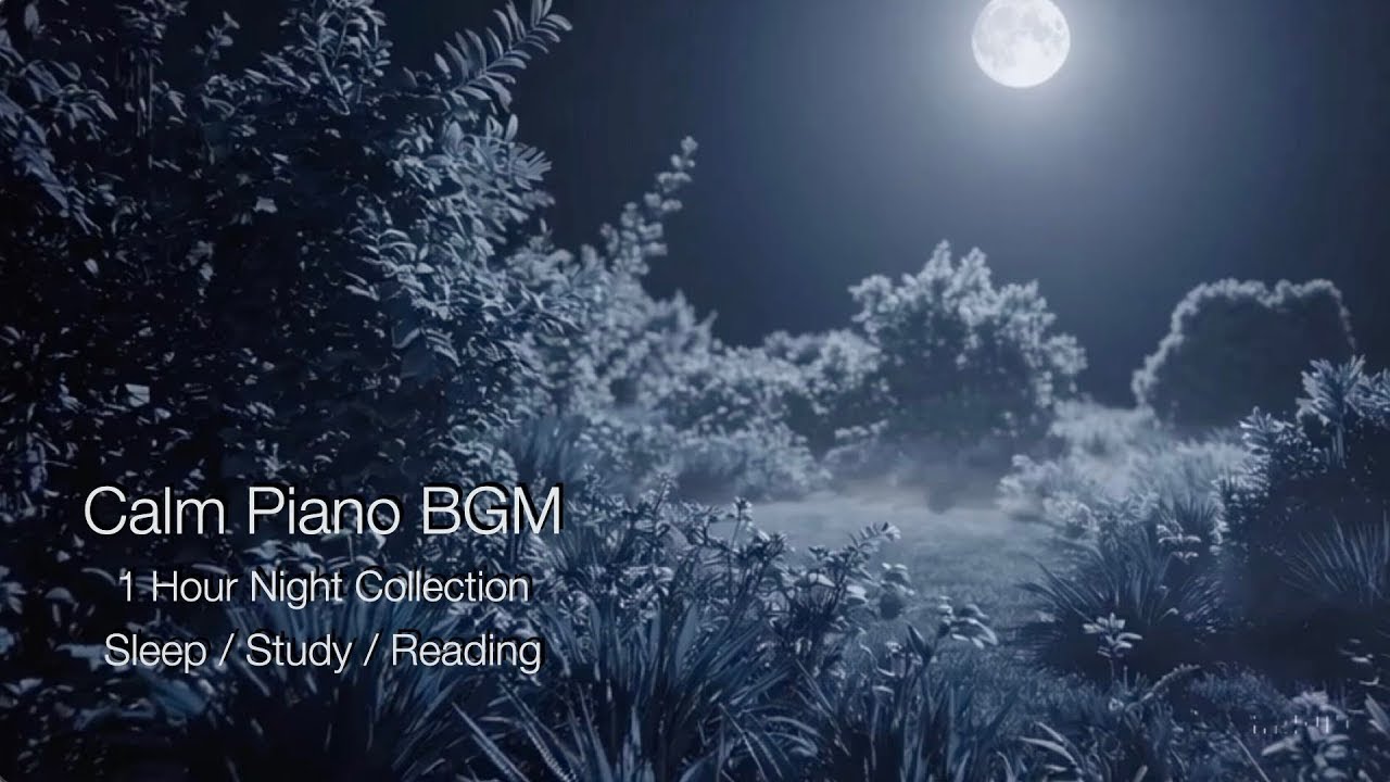 1 Hour Night Piano Music (4K) — Calm Winter Piano BGM for Sleep, Study, Reading | Ad-Free