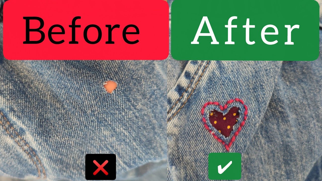 Hand Sewing Tutorial for Jeans Restoration – No Sewing Machine Needed ✨