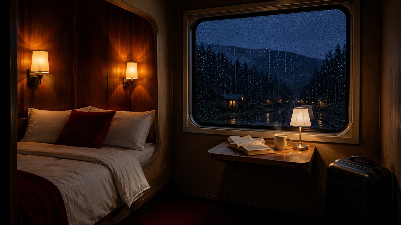 🌧️ Nothing Can Reach You – Night Train Cabin in the Rain (8 Hours)