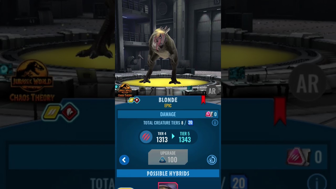 this is my first level 20 dinosaur!!! 🔥BLONDE BECKY🔥#jurassicworldalive  #chaostheory