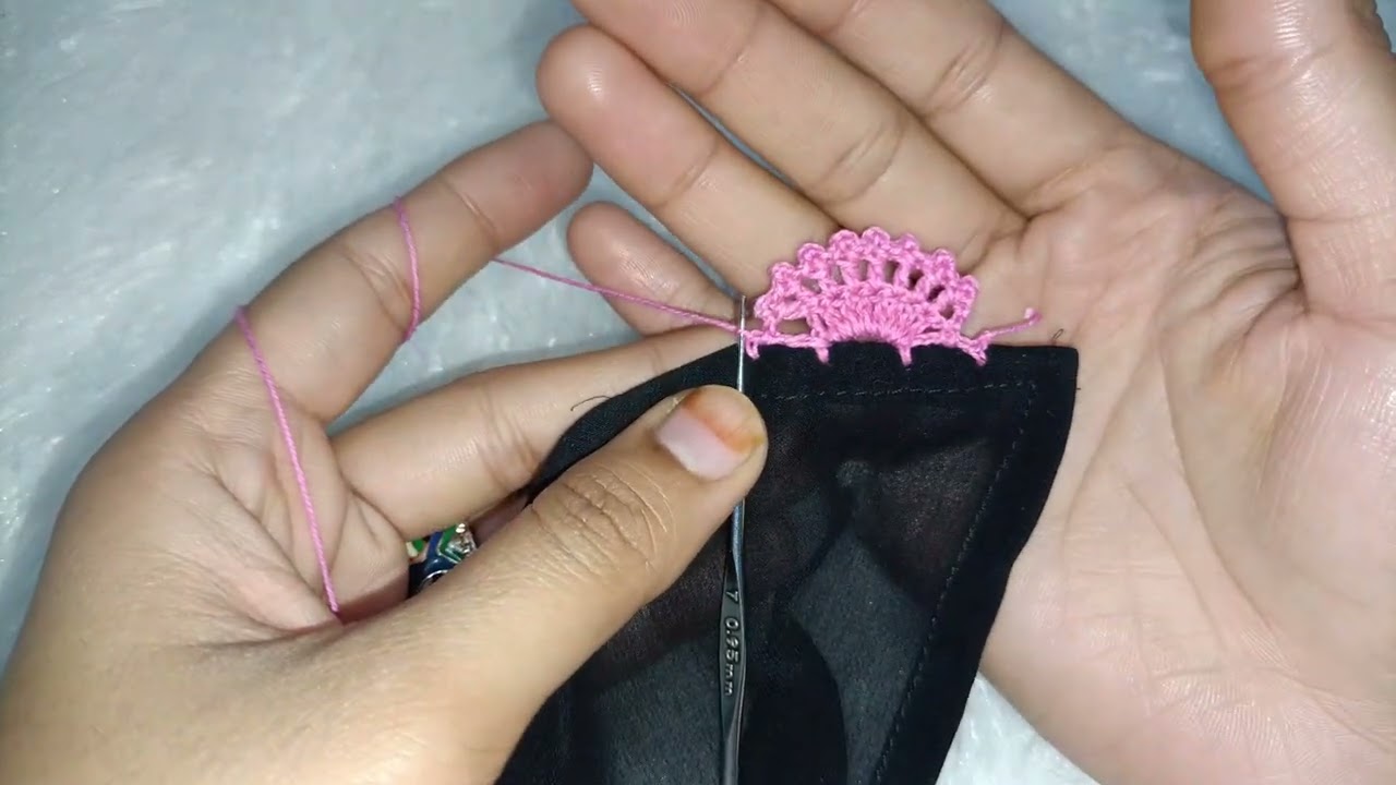 Crochet Dupatta Border Lace Design || Easy Lace @ARBINA'S COLOURFUL THREADS #creative #crochet