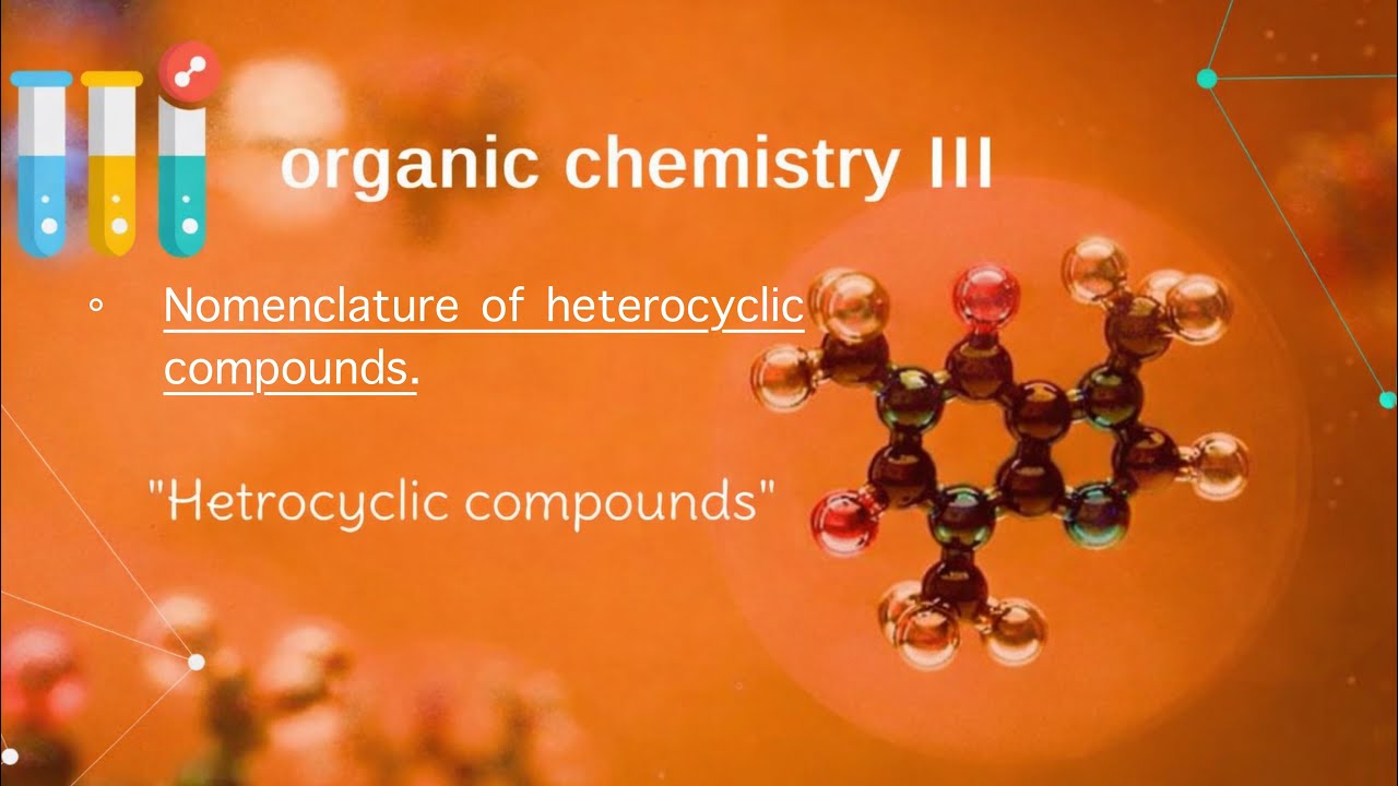 Nomenclature of heterocyclic compounds- Lec1 p1/ organic chemistryIII-2stage
