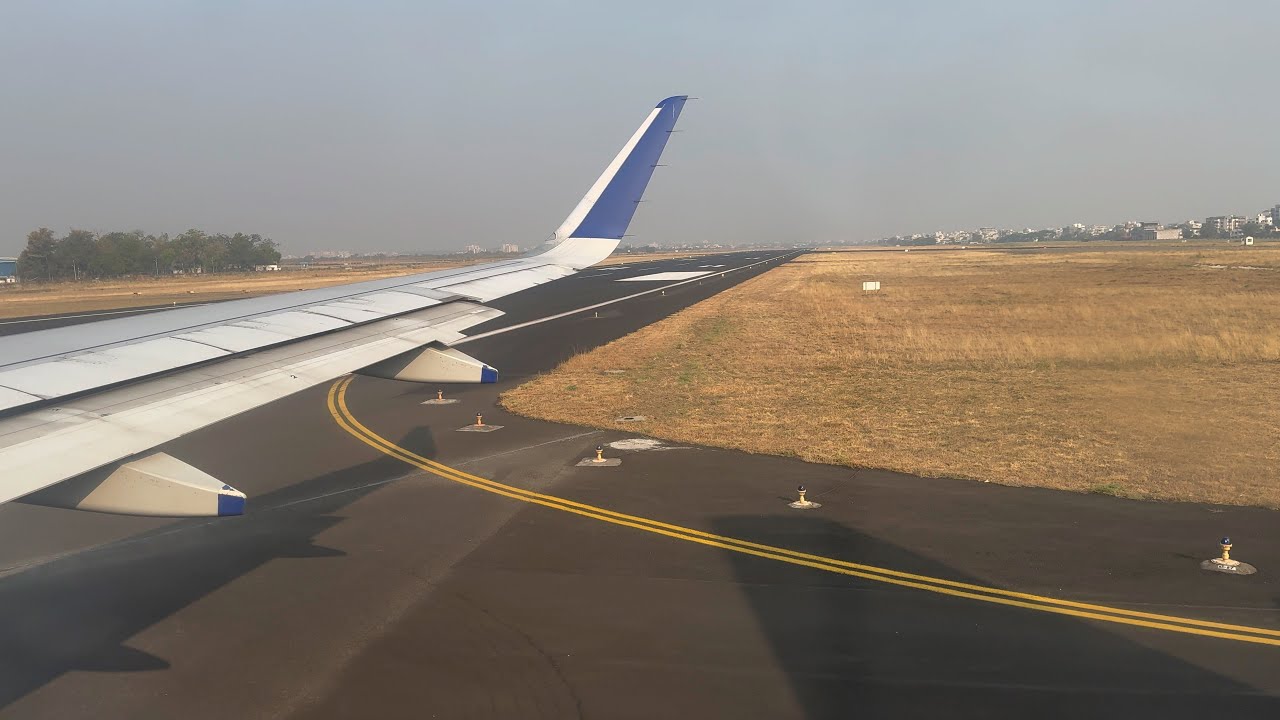IndiGo A320 Morning Takeoff from Nagpur Airport | Stunning 4K HDR Experience!
