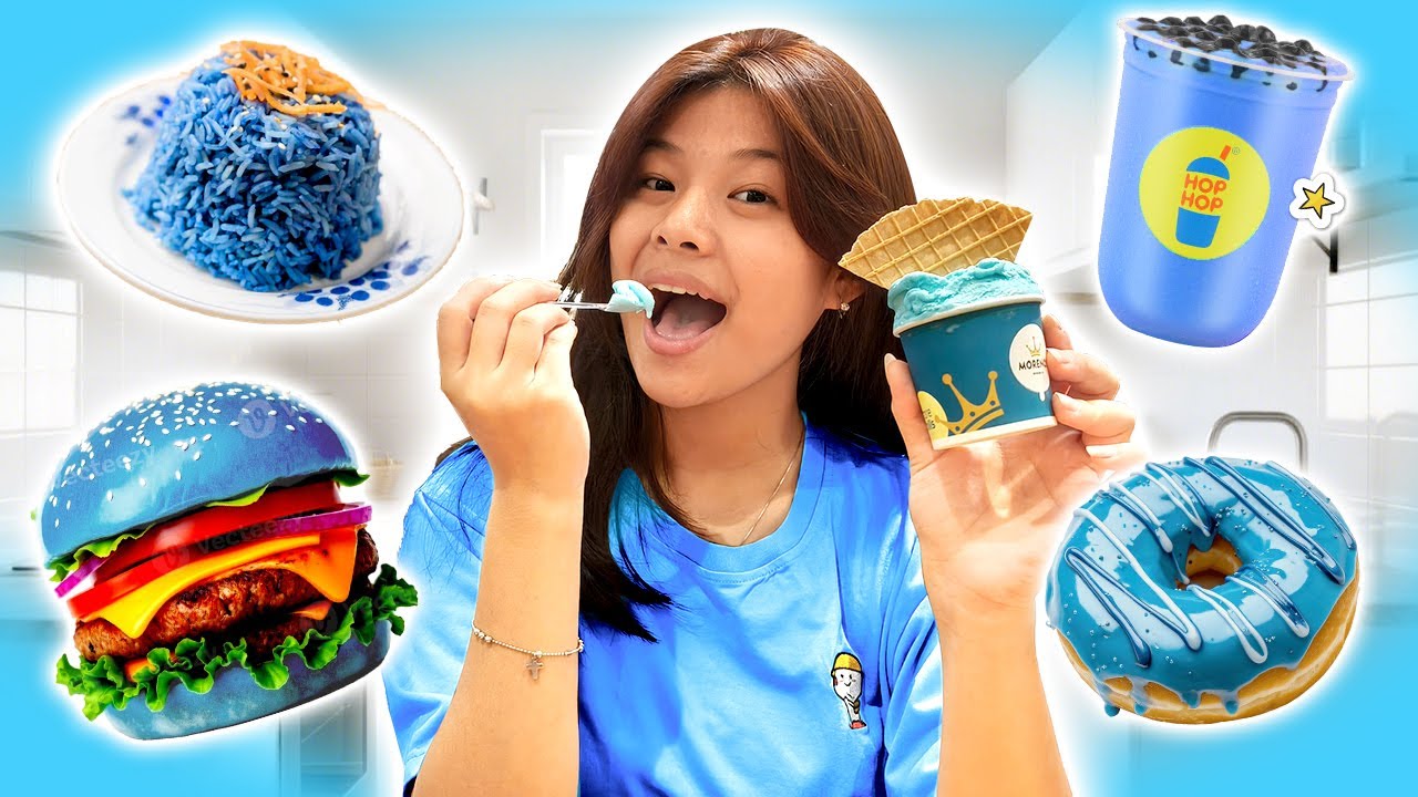 CHIARA 24 JAM MAKAN SERBA WARNA BIRU ! CnX Adventurers