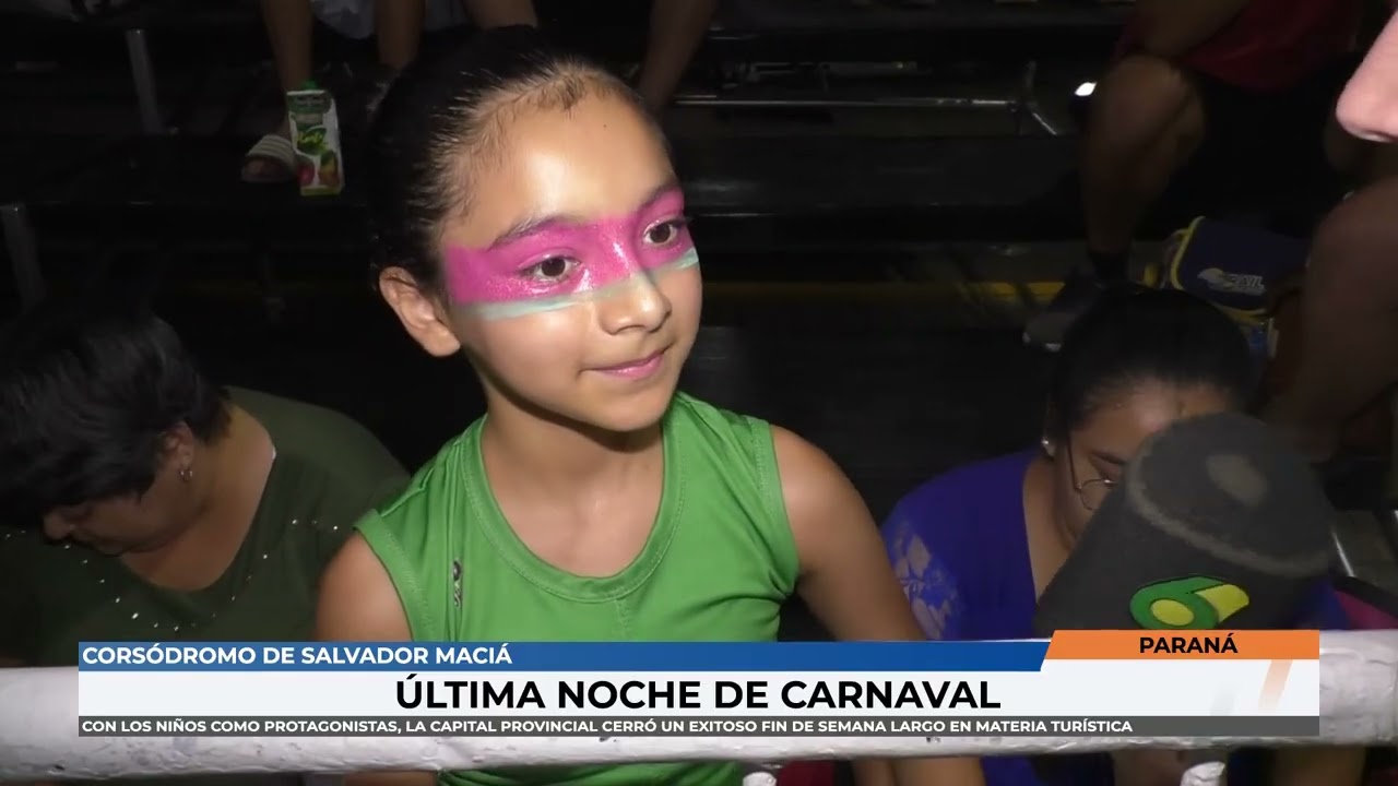 Paraná - Última noche de carnavales con los niños como protagonistas