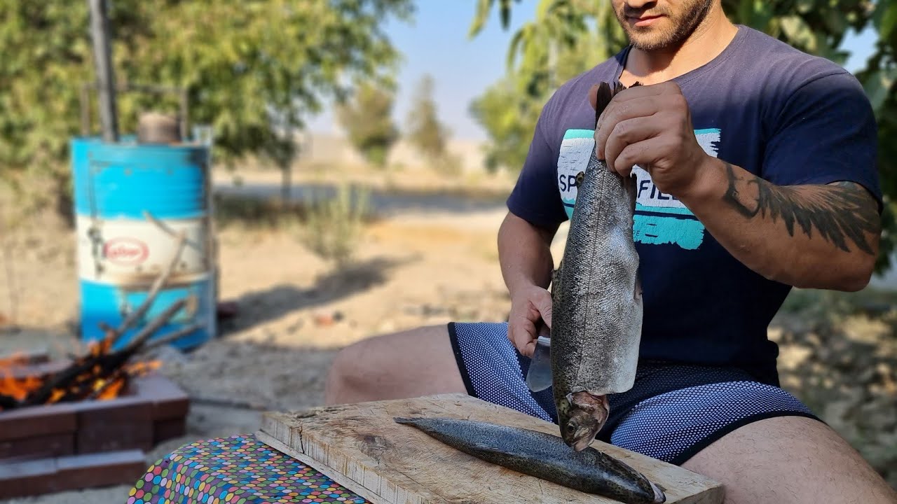 fire fish recipes nature farm cooking | how to Charcoal fish
