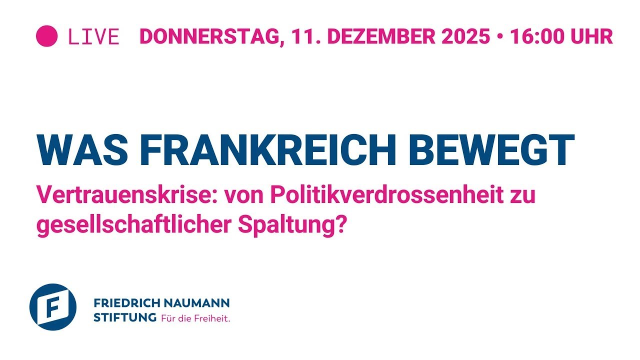 Was Frankreich bewegt - Vertrauenskrise: von Politikverdrossenheit zu gesellschaftlicher Spaltung?