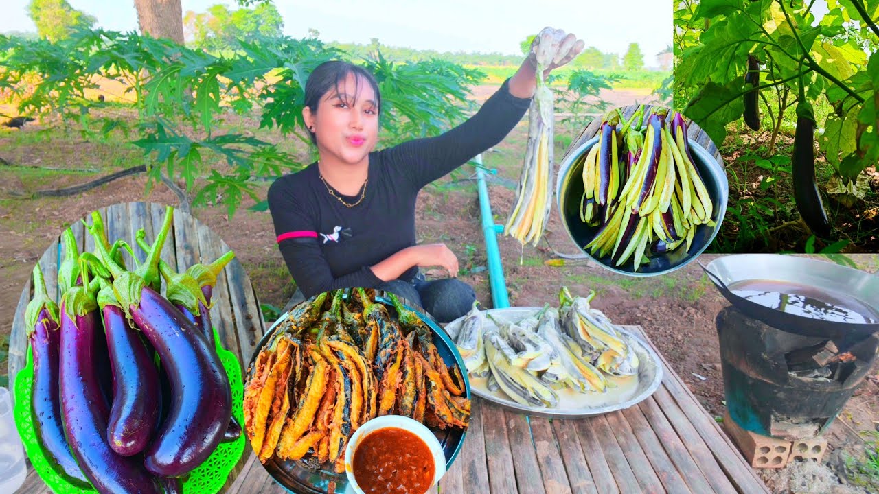 😋🍆How to fry the potatoes and flour​ #cooking .#food #delicious #eating #recipe #eat #streetfood 