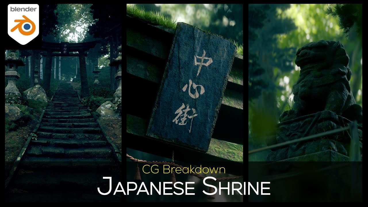 Creating a PHOTOREAL Japanese Shrine Scene! | Blender Scene Breakdown