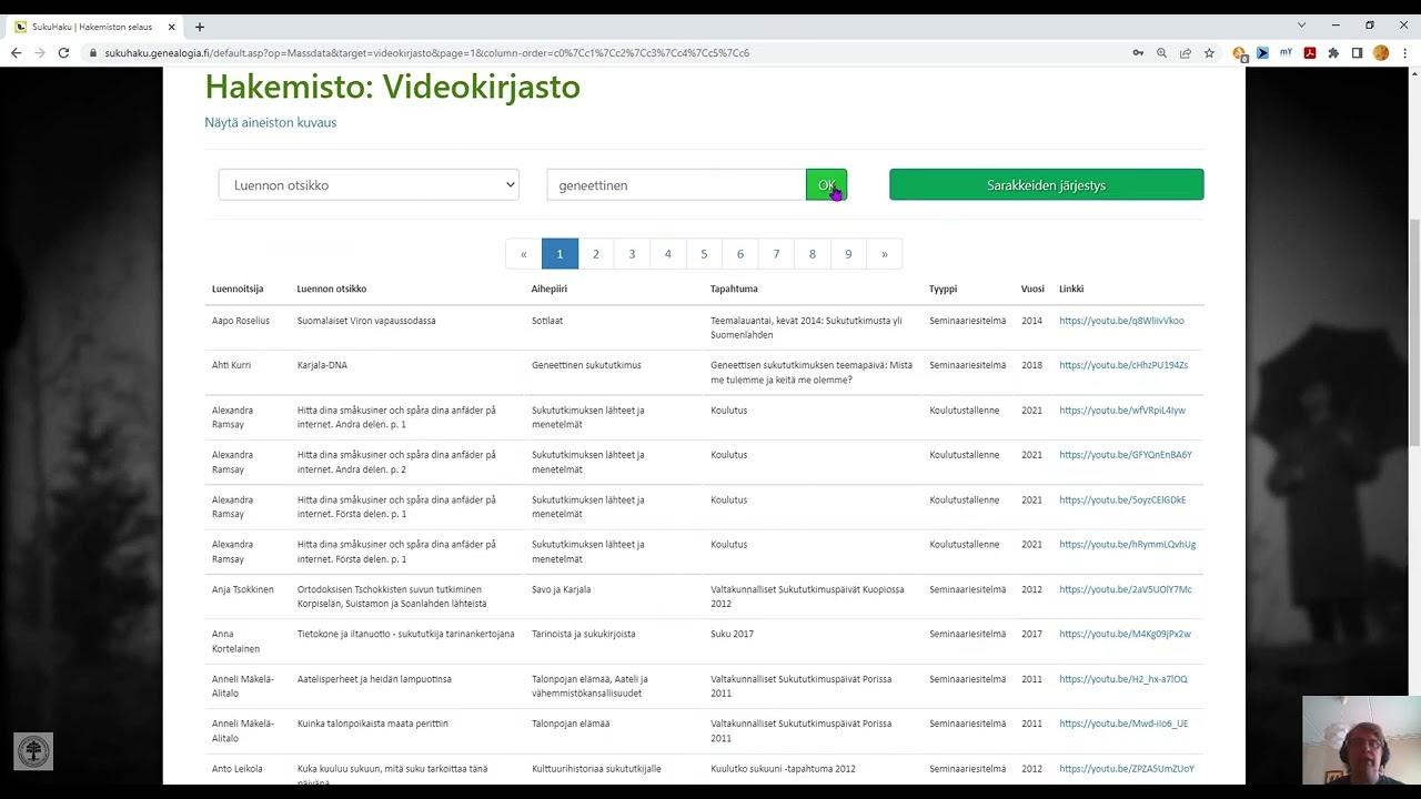 Suomen Sukututkimusseuran Videokirjasto
