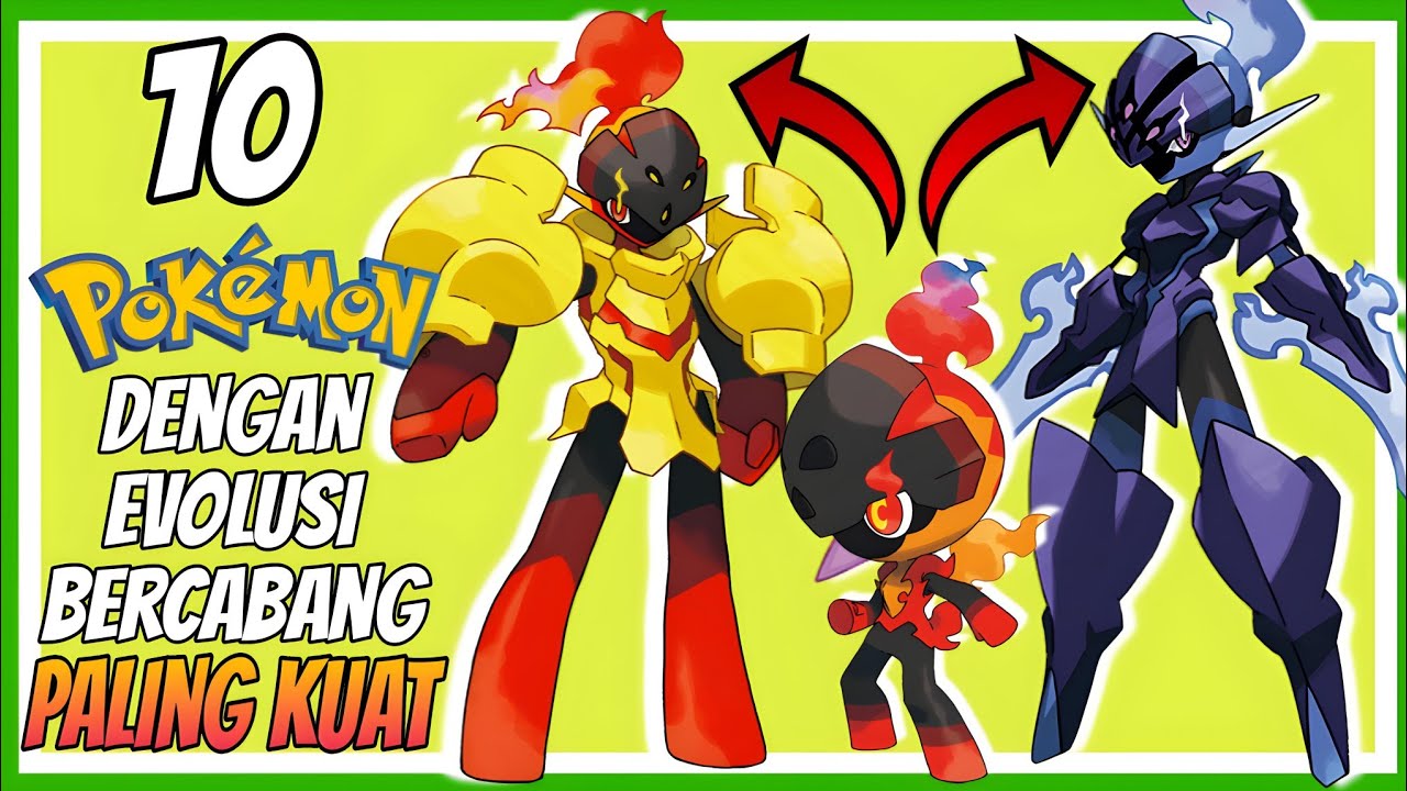 10 POKEMON DENGAN EVOLUSI BERCABANG PALING KUAT