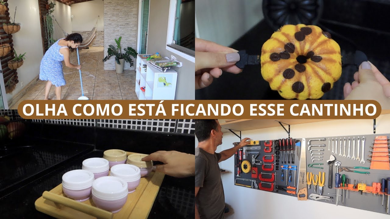 BOLINHO DE CENOURA NA MÁQUINA DE BOLO,MUITO PÓ,LAVEI A ÁREA EXTERNA,SOBREMESA FÁCIL,MARIDO CAPRICHOU
