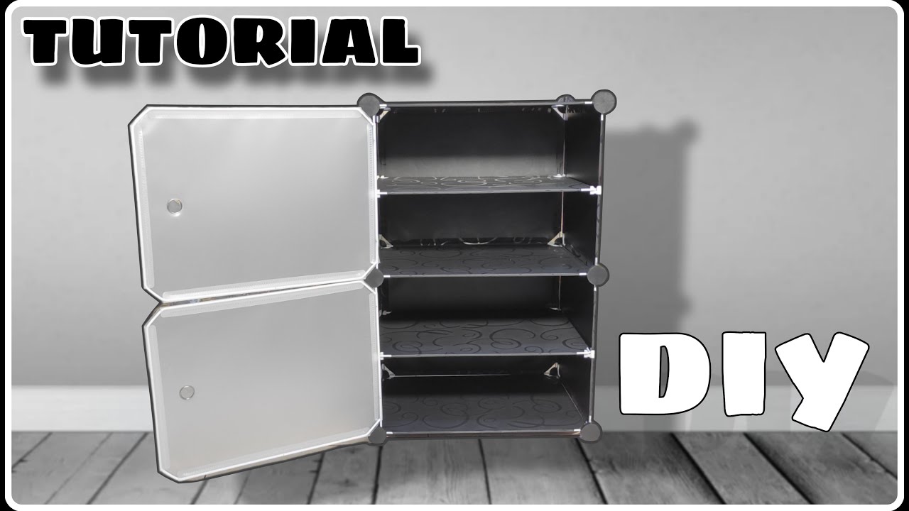 Tutorial Cara Merakit Lemari Rak Sepatu Modern DIY Serbaguna 2 Pintu 4 Susun