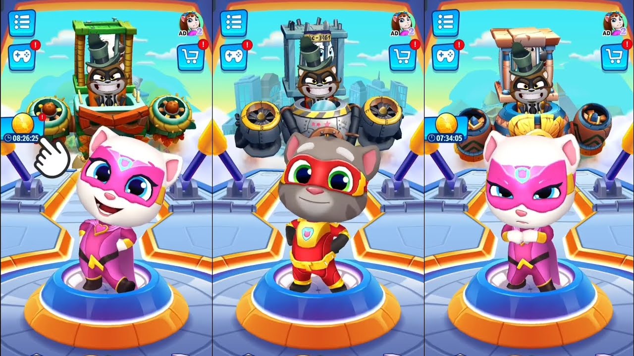 Talking Tom Hero Dash - Angela Is Angry Today - All Heroes Discovered - ZIZU Gameplay #talkingtom