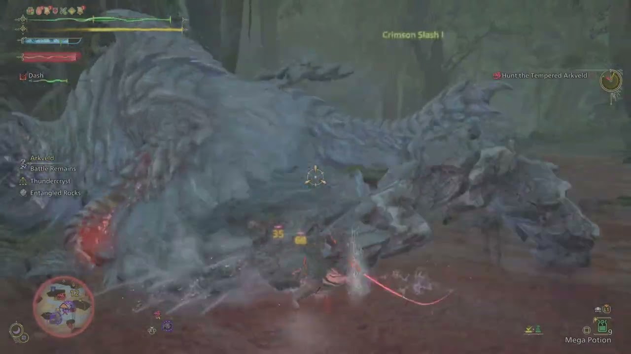 MH Wilds Tempered Arkveld 5 Stars Long Sword 6:50