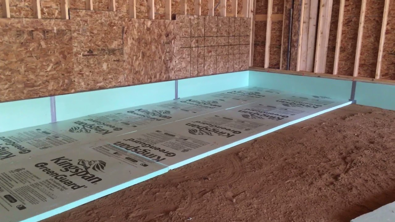 Insulating concrete floor. How to prepare to lay down foam board