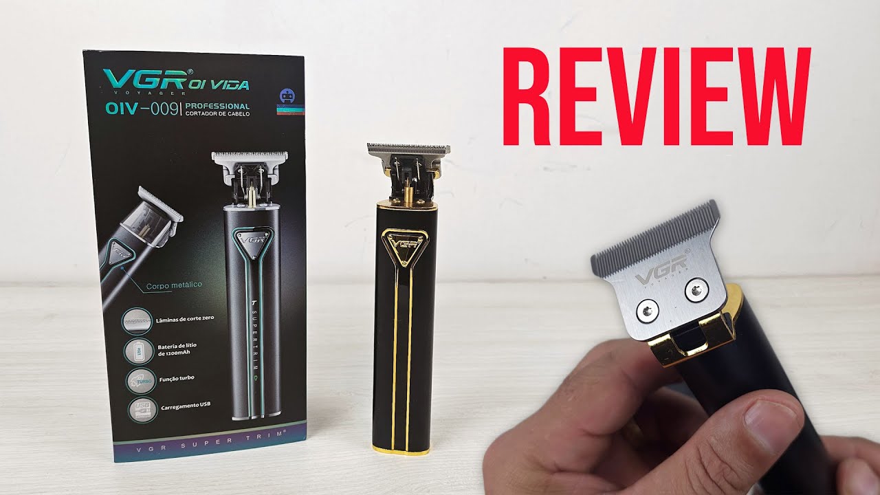 Unboxing (Desenbalando) maquina de cortar cabelo profissional VGR Voyager OIV-009 Oi vida