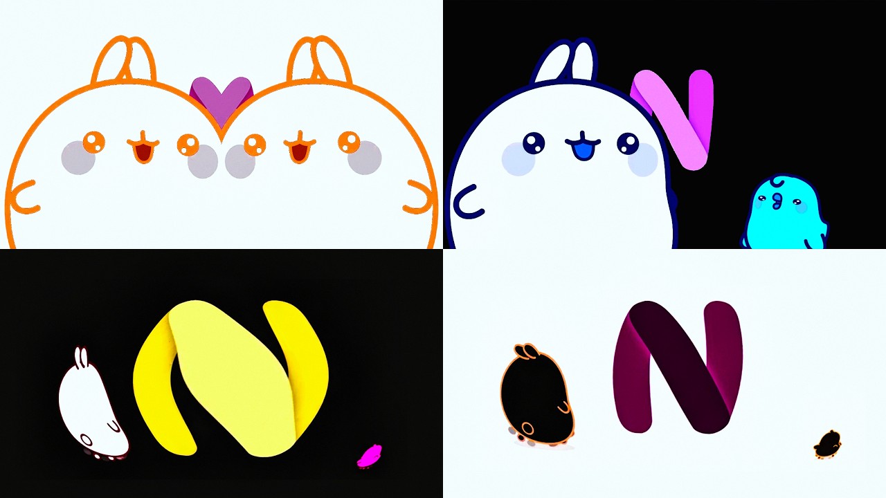 Molang Netflix Inro Logo Effects Sponsored by Klasky Csupo 2001 x4 Combined