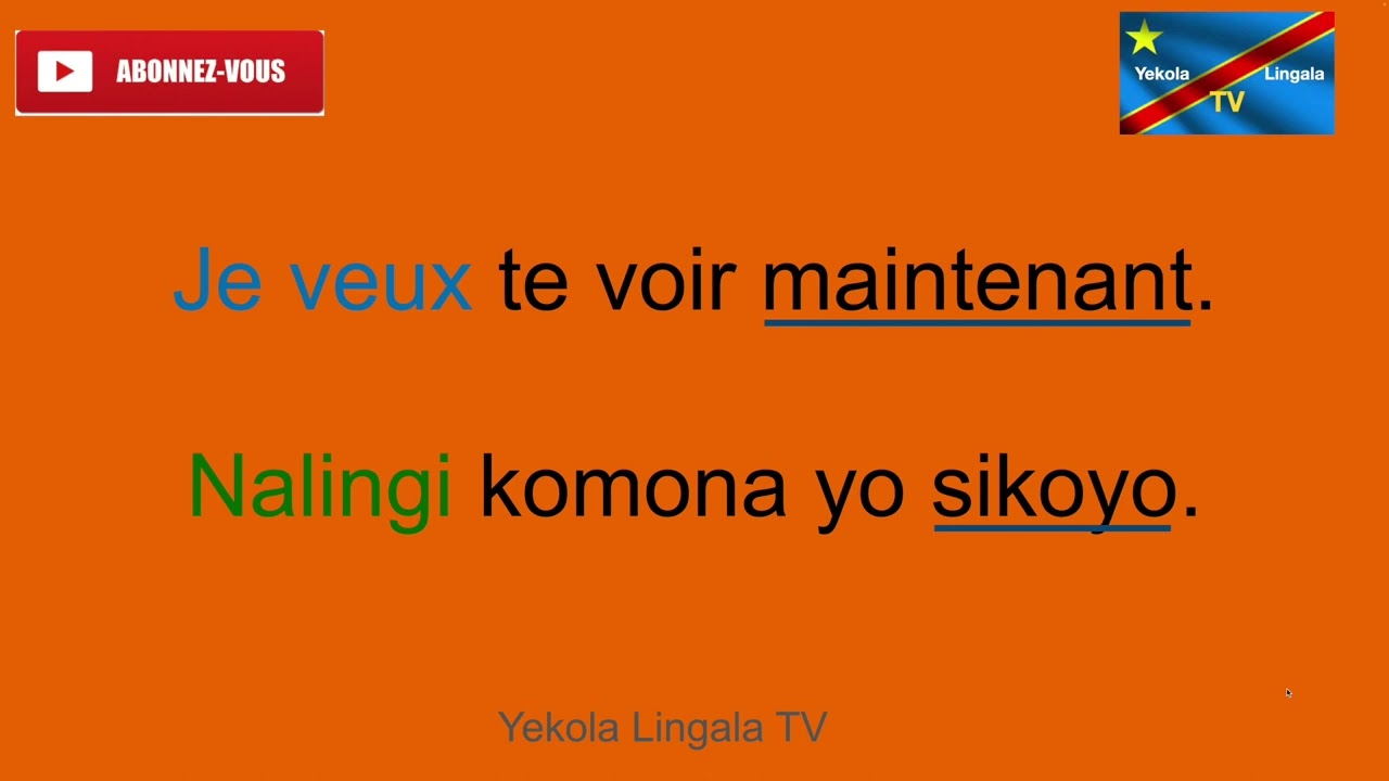 LEÇON 9 @@ FORMEZ DES PHRASES SIMPLES EN LINGALA, EXPRIMEZ LA NÉGATION AVEC DES EXEMPLES SIMPLES.