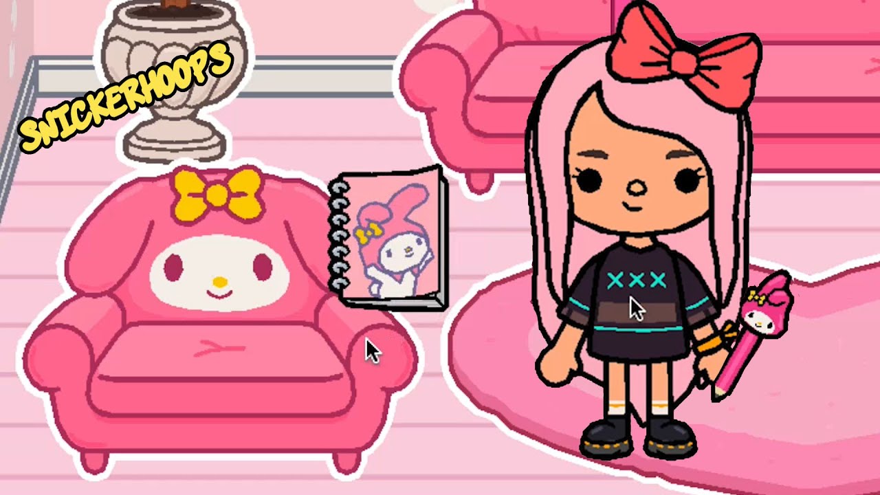 Snickerhoops Decorates Using the NEW Hello Kitty Pack | Toca Life World Games to Play