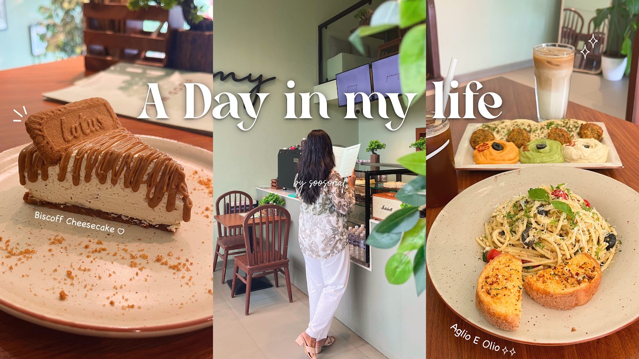 Cafe Vlog 🥐 | A day in my life ☕️ | Aesthetic ASMR vlog ✨