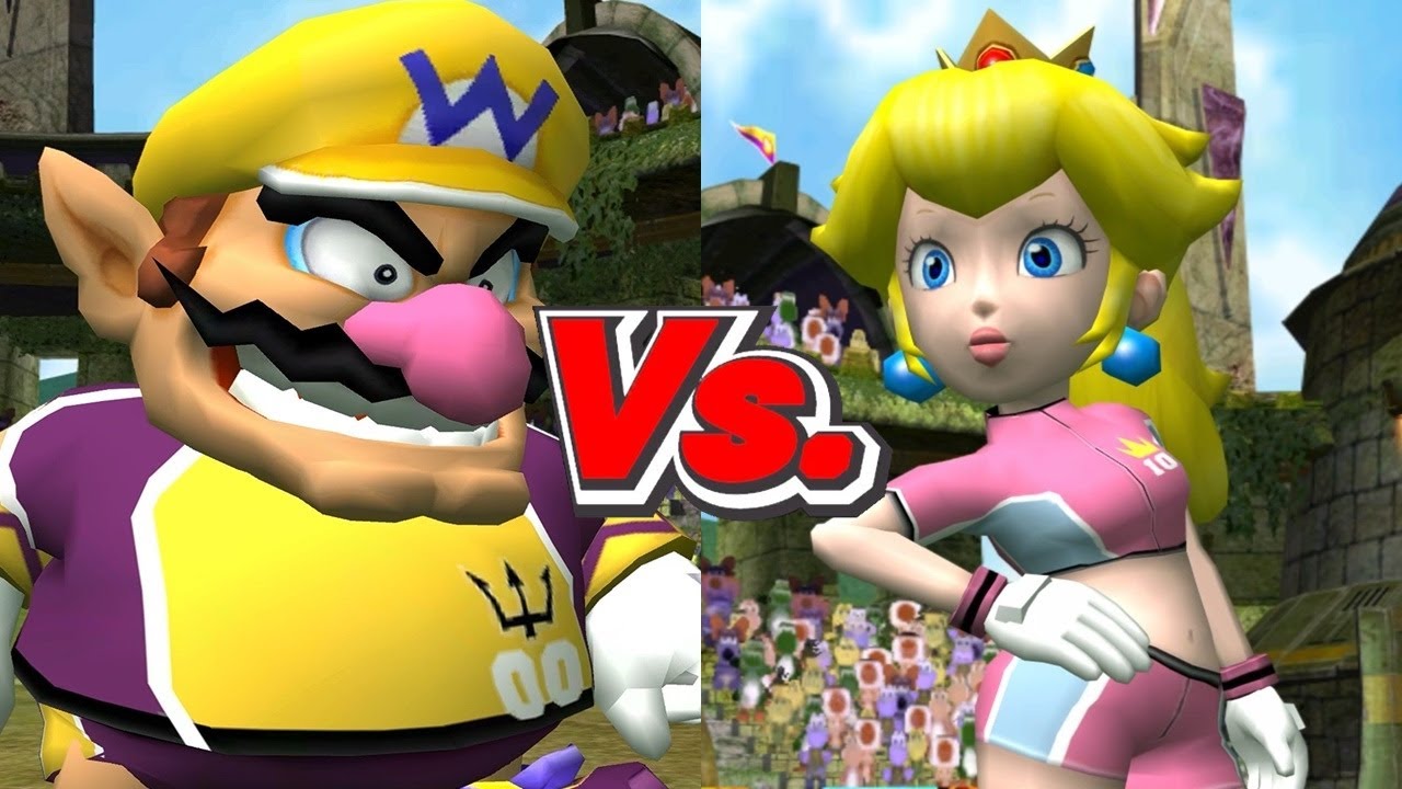 Super Mario Strikers - Wario/Birdo Vs. Peach/Koopa Troopa