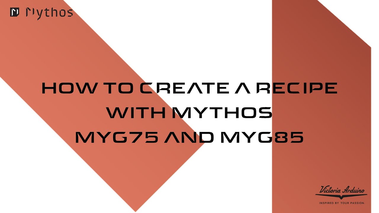 How to create a recipe with Mythos MYG75 MYG85