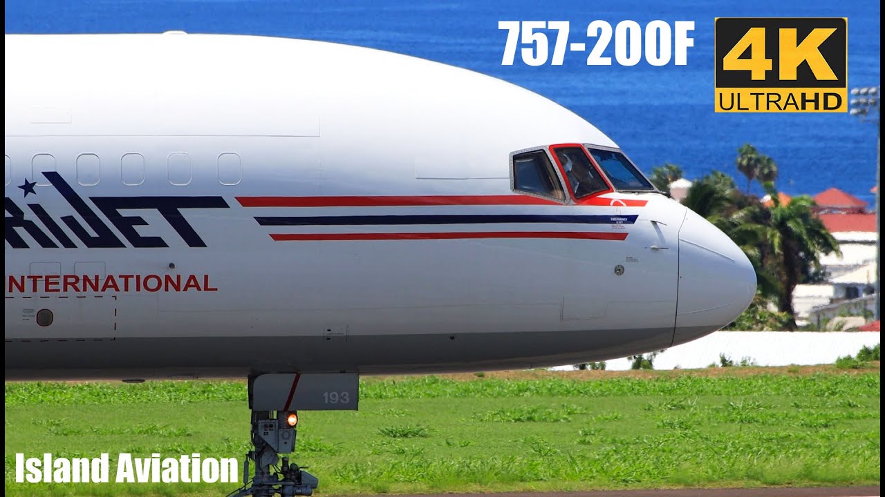 (4K) Amerijet International 757-200F Taxing For Departure From St. Kitts To Miami !!!
