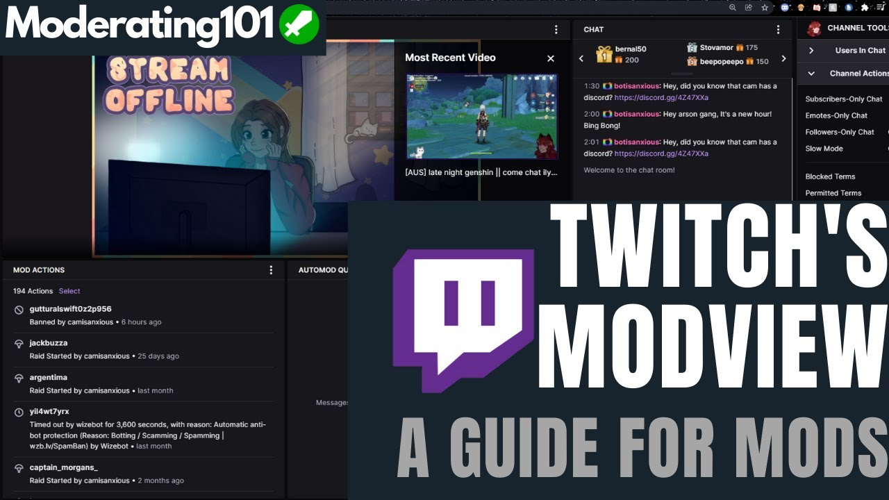A Moderator's Guide to Twitch's Mod View | Moderating101