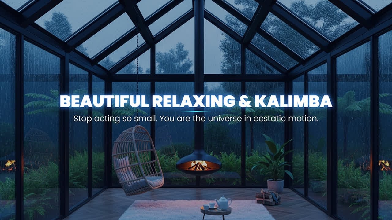 Beautiful Relaxing Music - Peaceful Kalimba & Rain Sounds - Sleep Music, Stress Relief