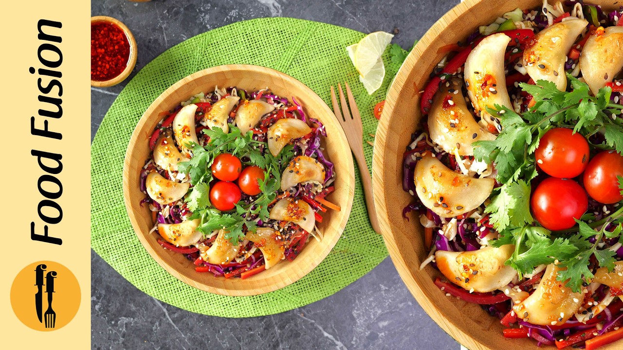 Mini Dumplings Salad Bowl Recipe By Food Fusion