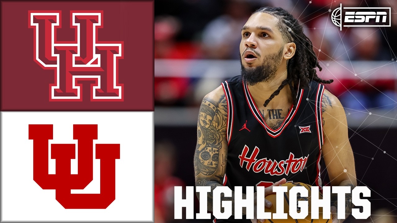 RECORD NIGHT 🤩 Houston Cougars vs. Utah Utes | Full Game Highlights | ESPN College Basketball