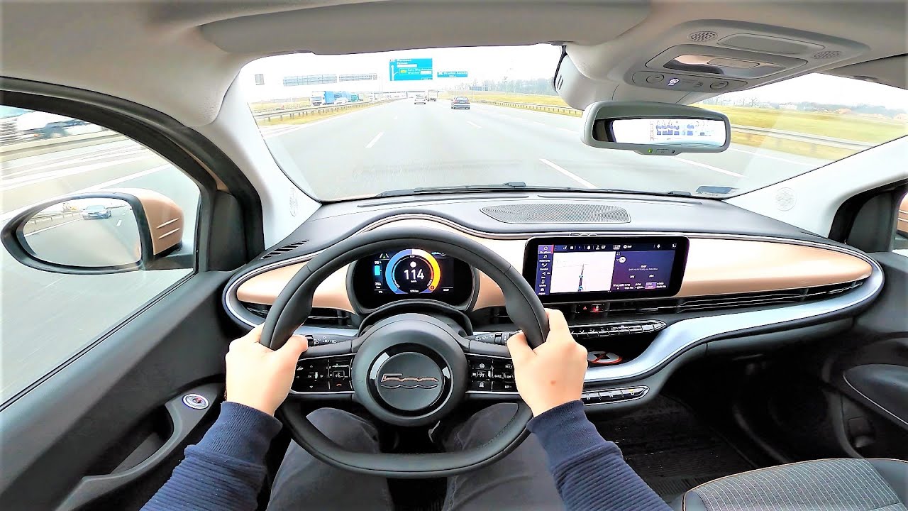 NEW Fiat 500e Electric 118HP (2021), 0-100 Acceleration, POV Test Drive | 4K #83