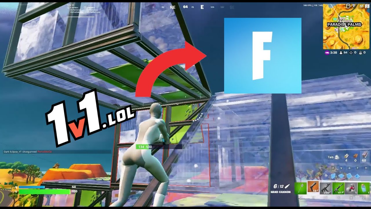 Когда профессиональный игрок 1 на 1.LOL играет в Fortnite...