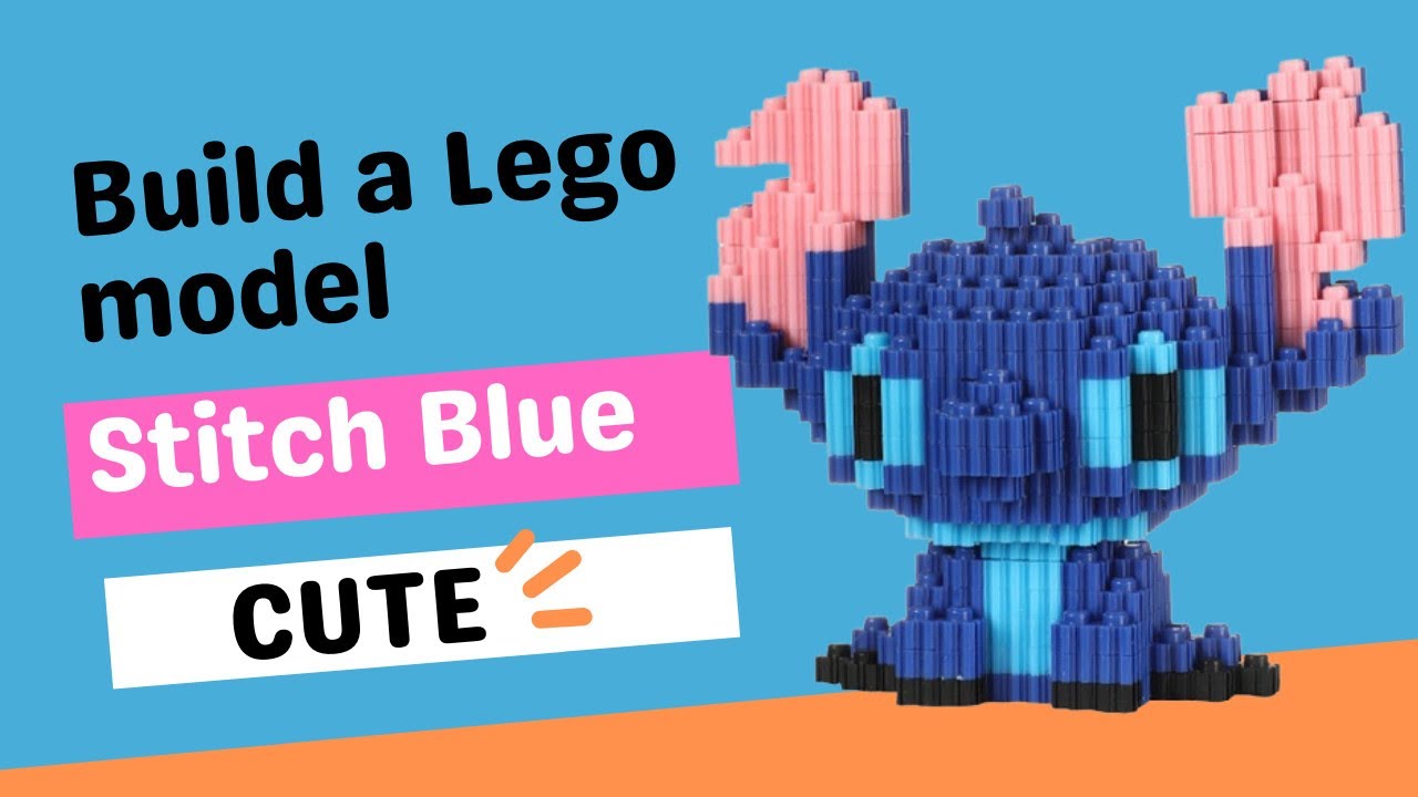 Building model LEGO:  STITCH BLUE cute