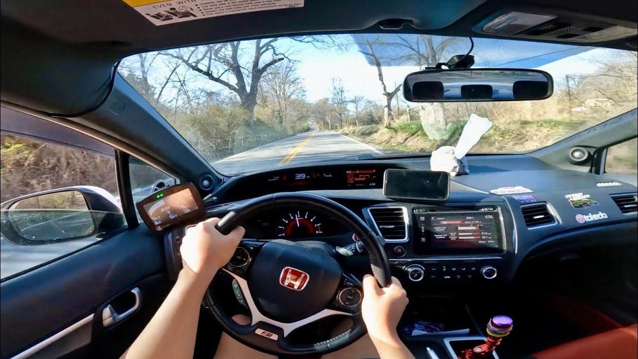 2015 HONDA SI RAW SOUNDS | POV BACKROAD DRIVING